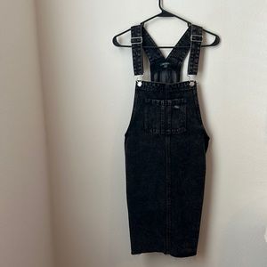 Short black overall dress